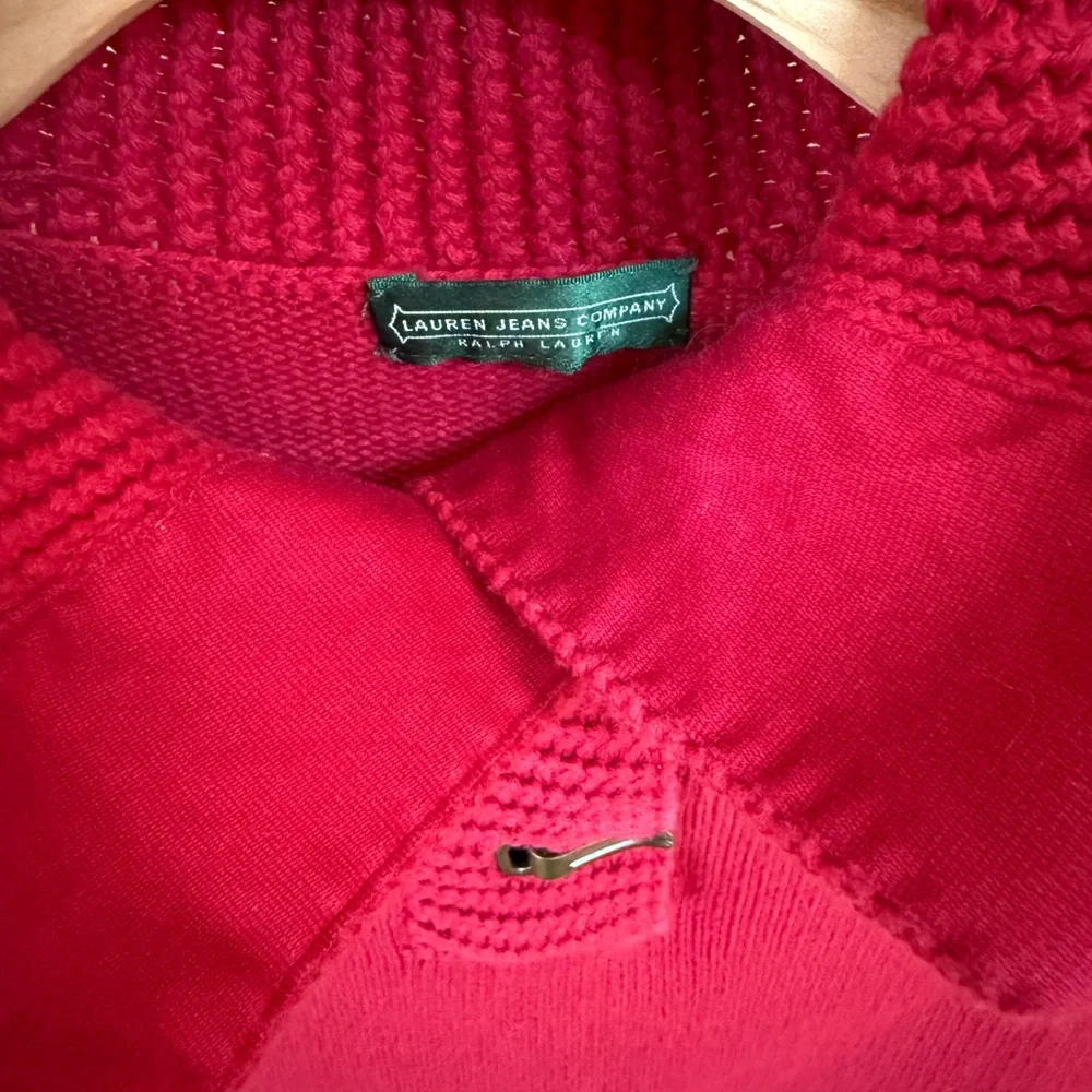 Vintage • Ralph Lauren • Lauren Jeans Company • Red Knit Sweater - Picture 4 of 6